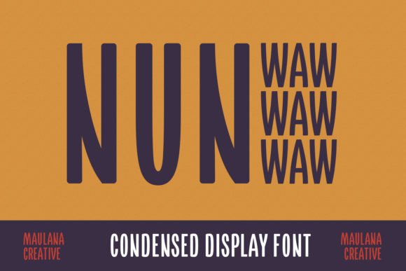 Nun Waw Font: Bold Display Typography for Web Design
