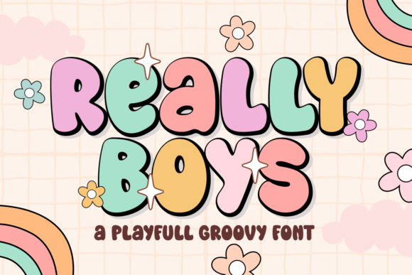 Really Boys Font: Retro Charm for Handmade Crafts