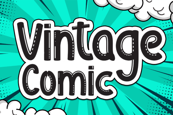 Vintage Comic Font for Playful Craft Projects