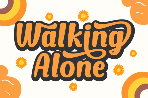 Walking Alone Font: Bold Display Type for Web Design