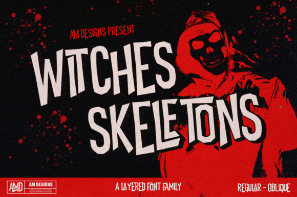 Witches Skeletons Font: A Display Typeface for Vintage Branding